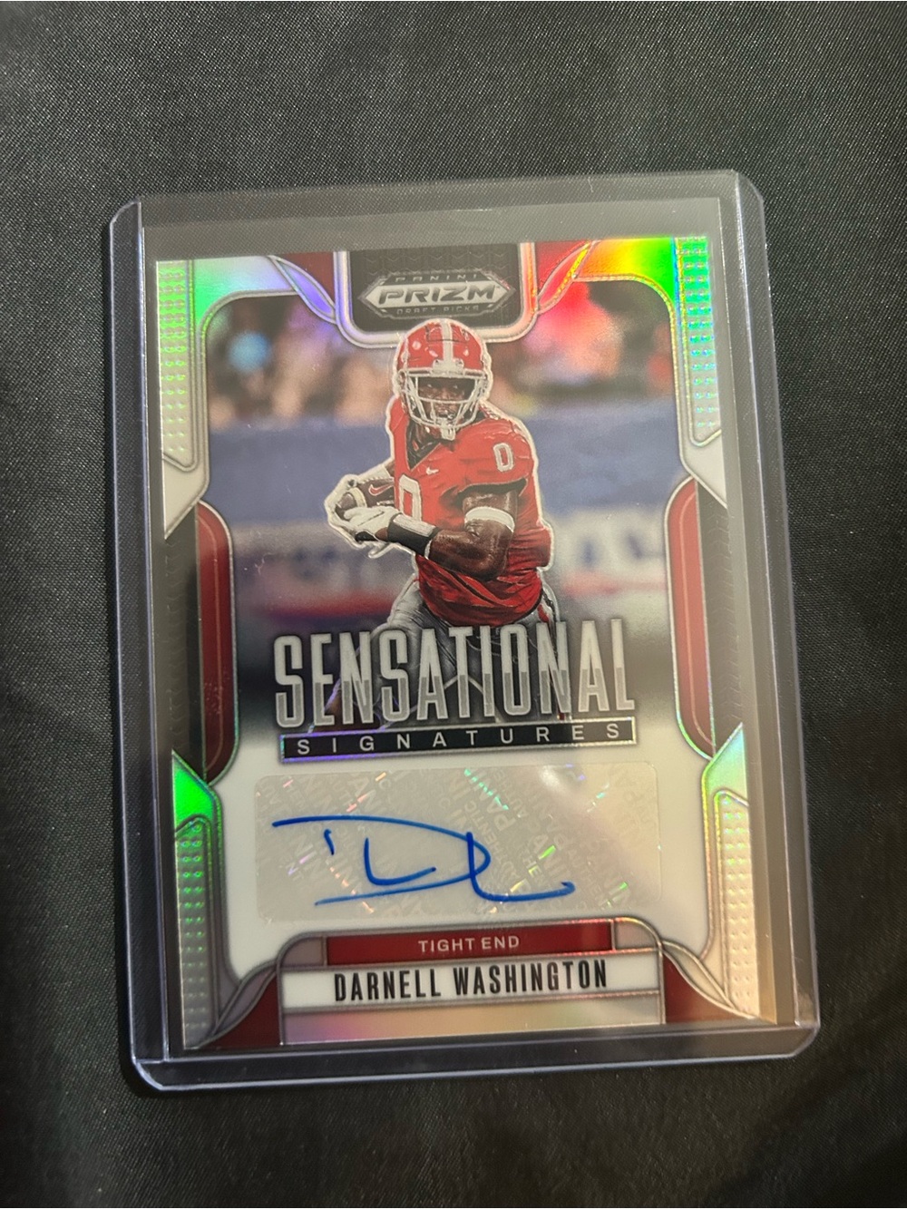 Panini Sensational Signatures Darnell Washington Football Card - Red/White